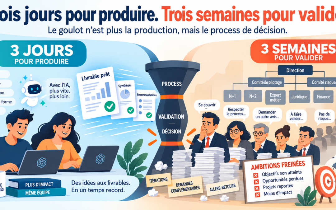 Quand l&rsquo;organisation devient le goulot : Trois jours pour produire. Trois semaines pour valider. (1/3)