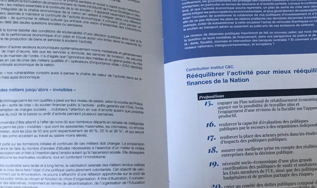 Post-Covid-19 : l’institut Chiffres & Citoyenneté transmet 27 propositions à France Stratégie